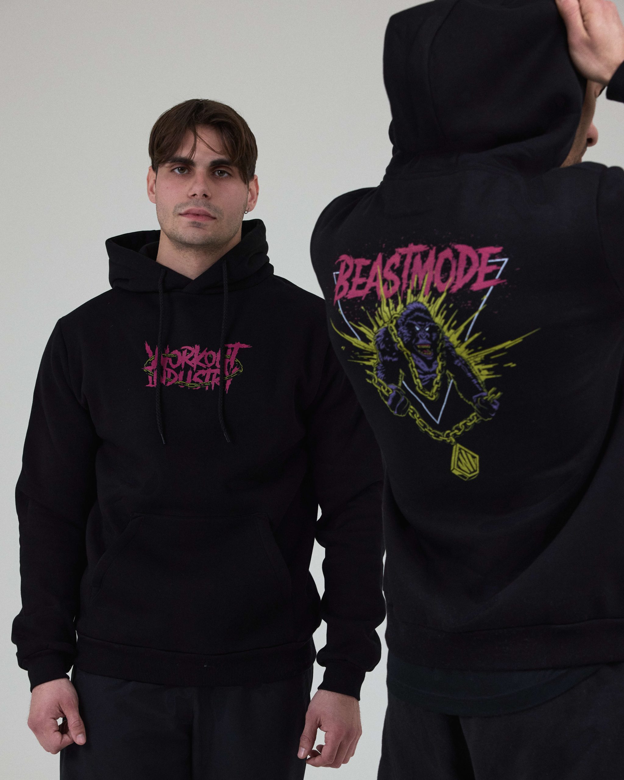 WI Beast Mode Hoodie Front & Back